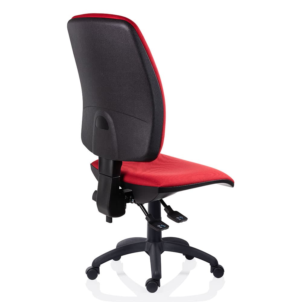 Scaun ergonomic rotativ 1500 Asyn Rosu textil - Image 3