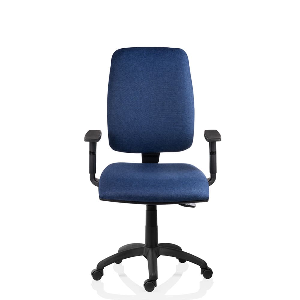 Scaun ergonomic rotativ 1500 Asyn Albastru textil cu brate - Image 2