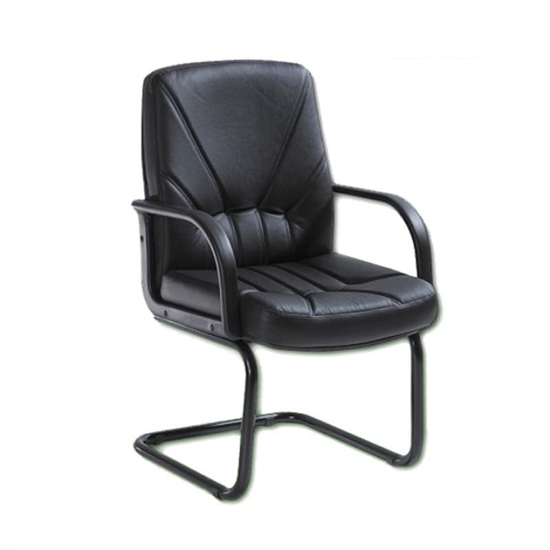 Scaun vizitator/conferinta 5550/S Negru piele eco