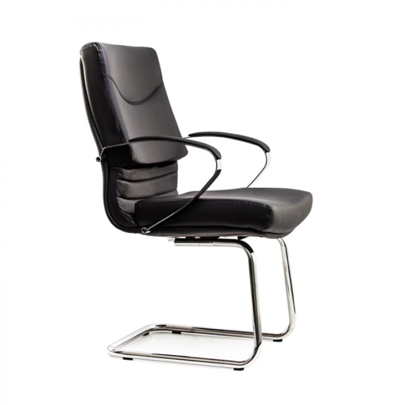 Scaun vizitator/conferinta 5650/S Sett Negru piele eco