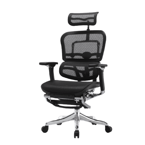 Scaun de birou ErgoHuman, mesh, Negru