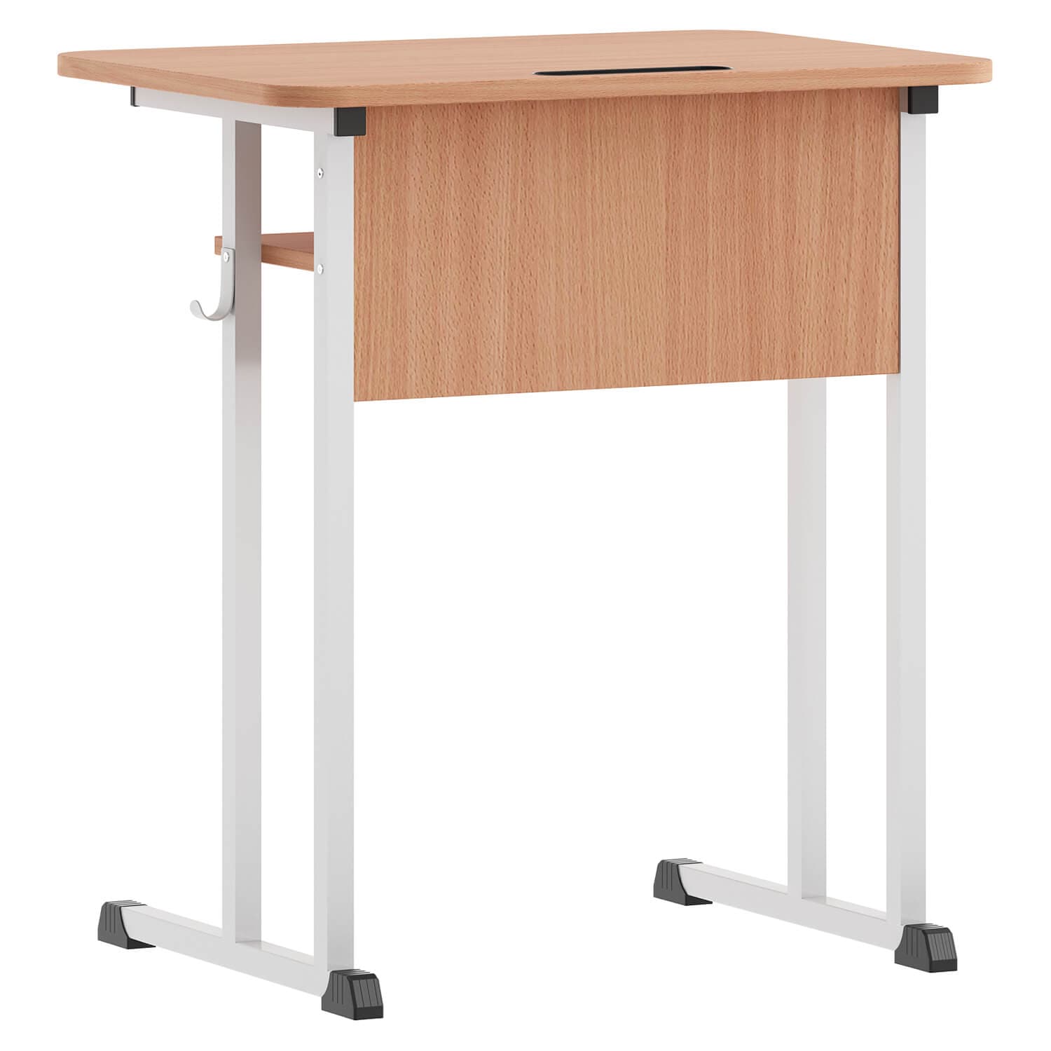 Banca scolara individuala fixa 01, Teava rotunda, Gri - Image 4