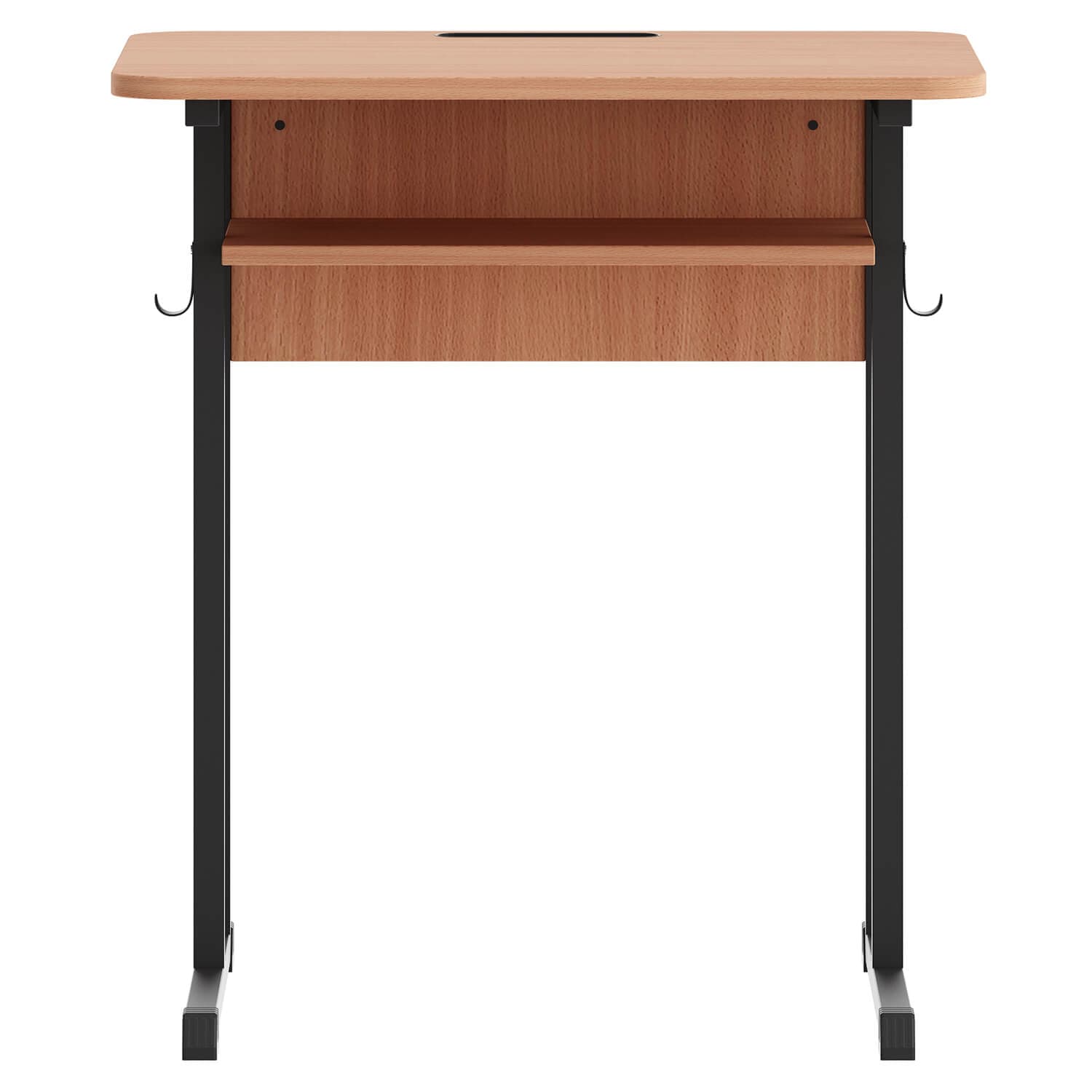 Banca scolara individuala fixa 01, Teava rotunda, Negru - Image 2