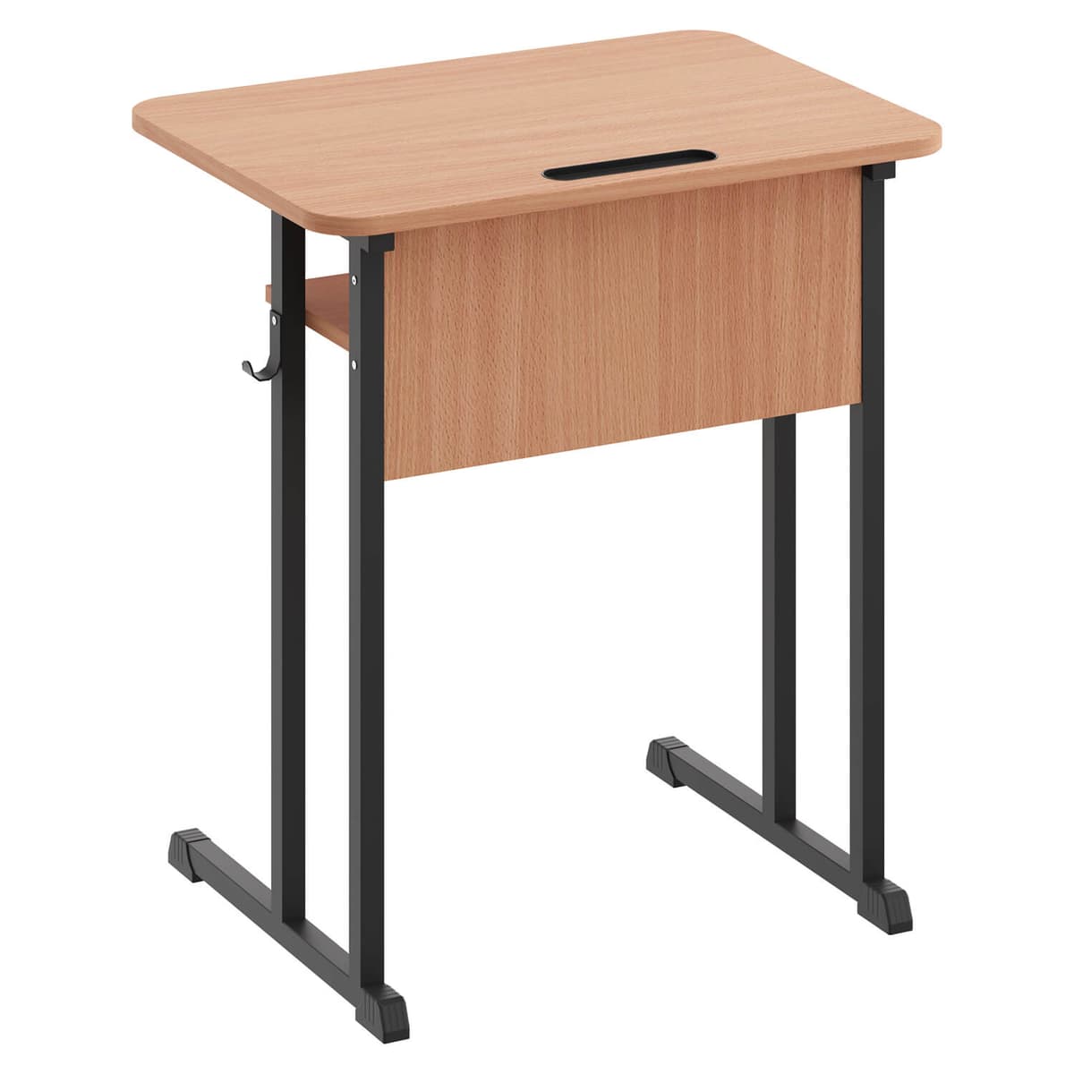 Banca scolara individuala fixa 01, Teava rotunda, Negru