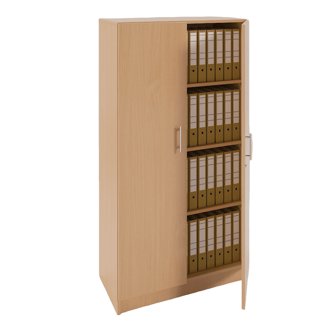 Dulap depozitare, 4 spatii, 800x400x1550, Culoare fag 