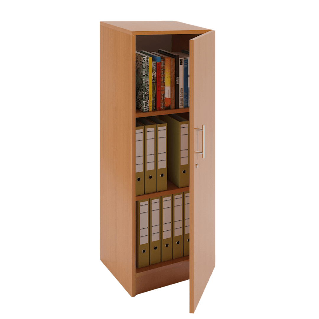 Dulap birou ingust cu 3 compartimente 400x380x1200, Culoare cires