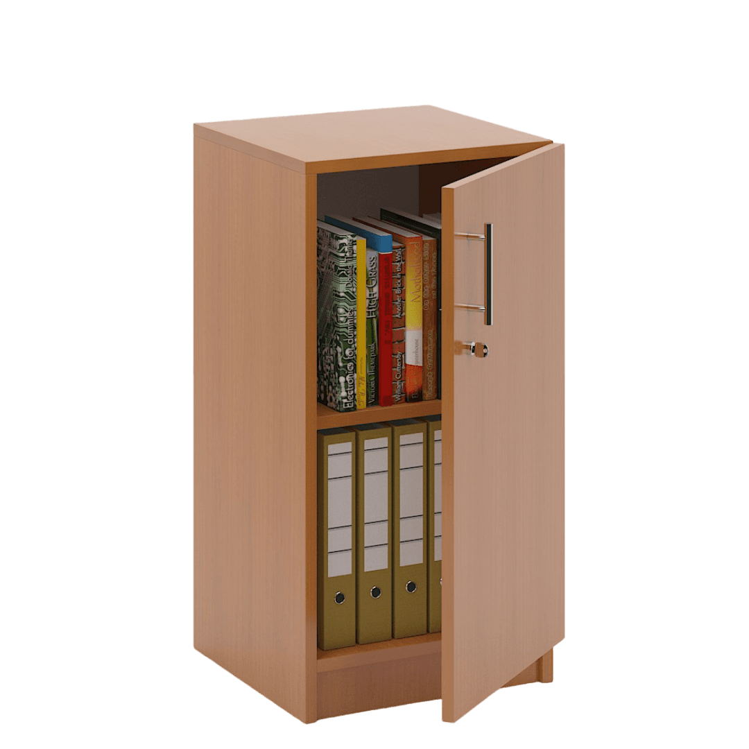 Dulap birou ingust, 2 Compartimente, 400x400x820, Culoare cires