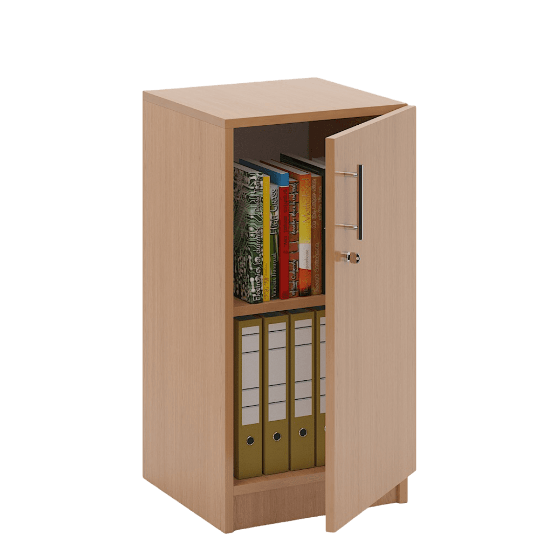 Dulap birou ingust, 2 Compartimente, 400x400x820, Culoare stejar