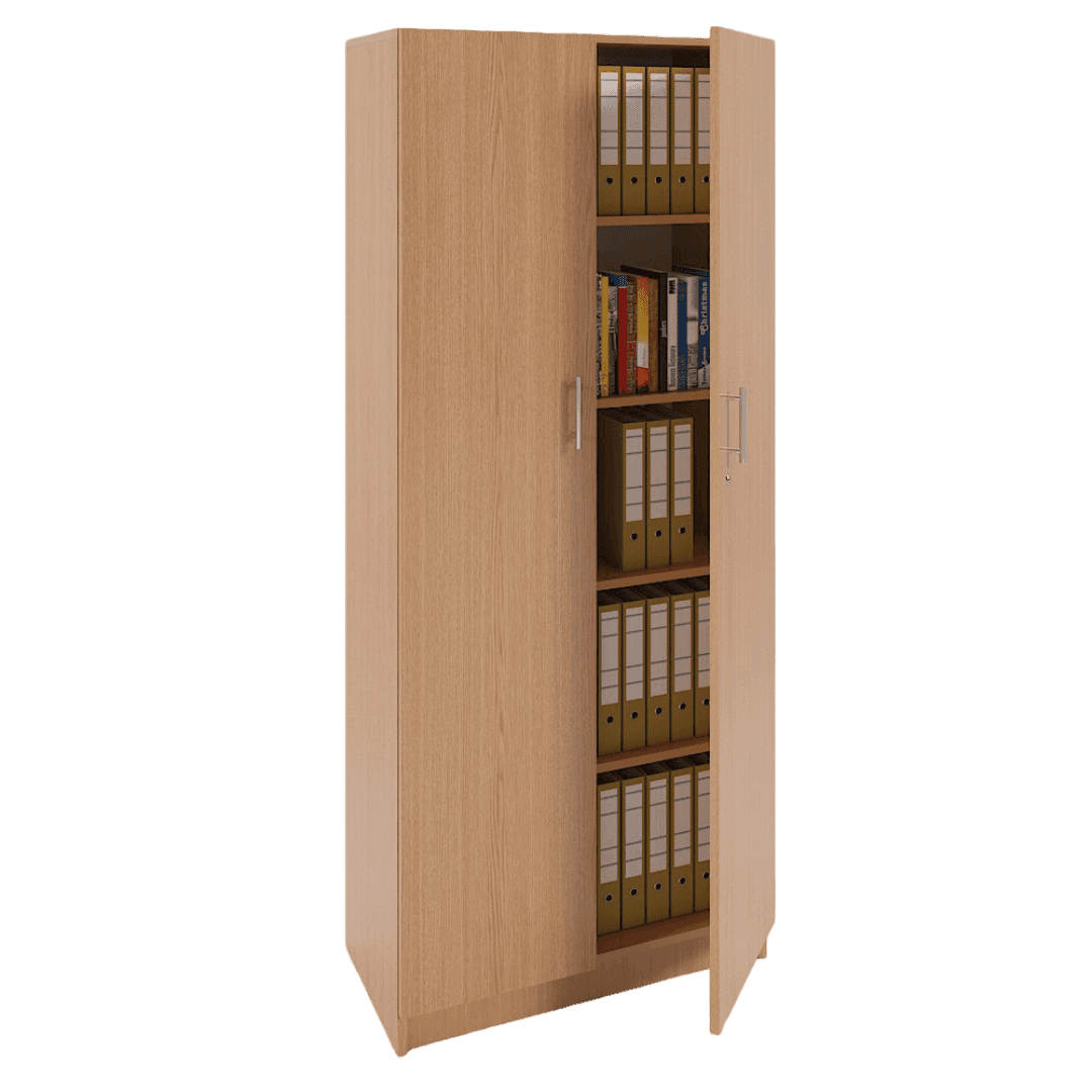 Dulap depozitare arhivare documente, 5 spatii, 800x400x1900, Culoare stejar