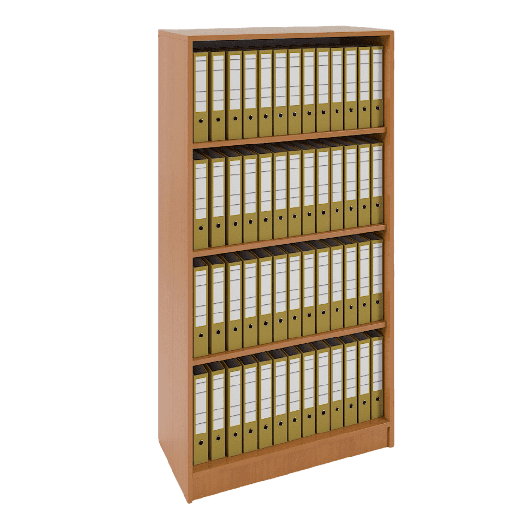 Etajera 4 spatii depozitare 800x380x1550, Culoare cires