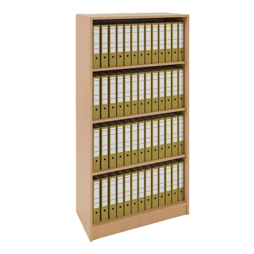 Etajera 4 spatii depozitare 800x380x1550, Culoare fag 