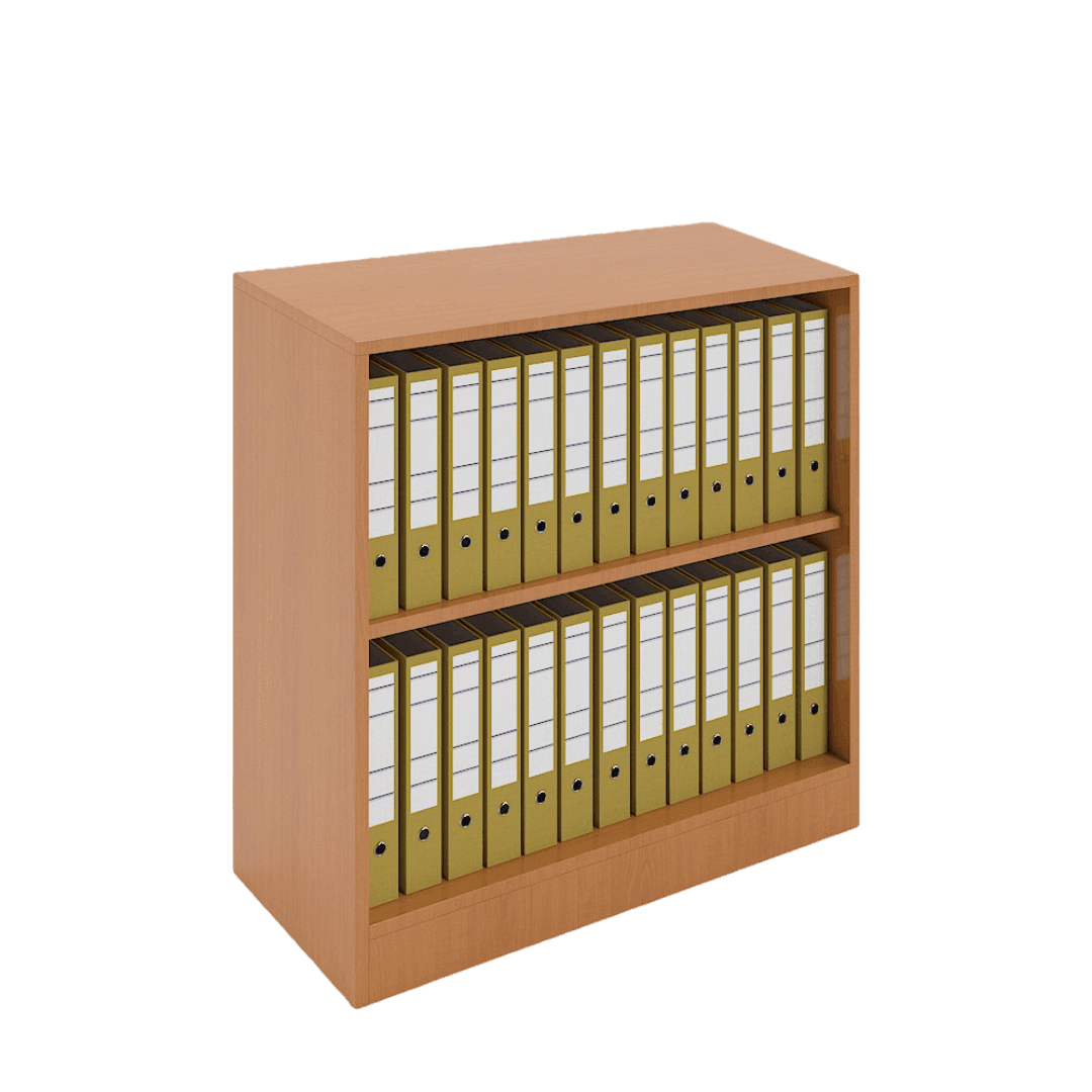 Etajera arhivare documente si materiale didactice, 2 spatii, 800x380x820, Culoare cires