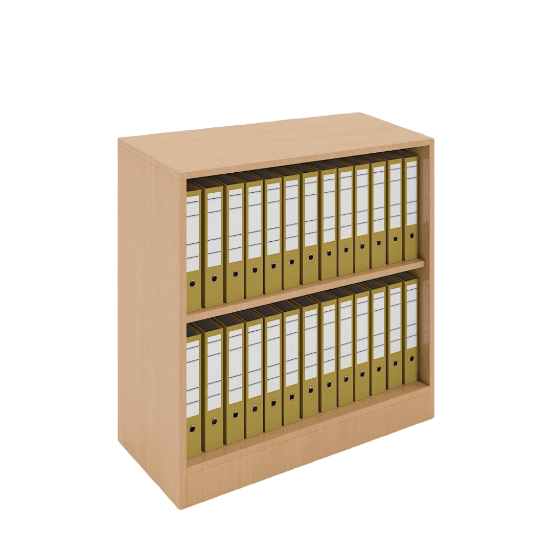 Etajera arhivare documente si materiale didactice, 2 spatii, 800x380x820, Culoare fag 