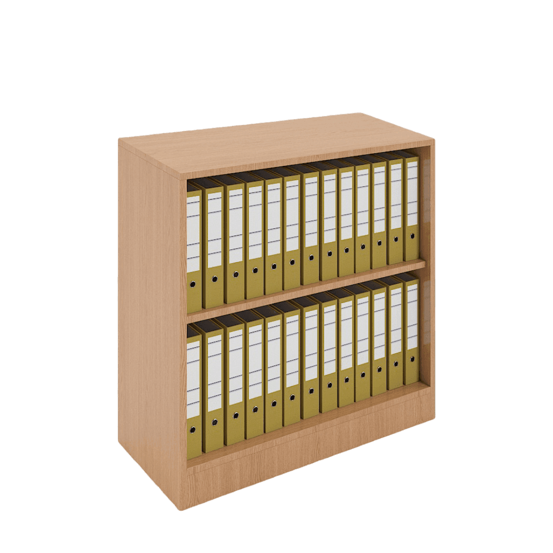 Etajera arhivare documente si materiale didactice, 2 spatii, 800x380x820, Culoare stejar