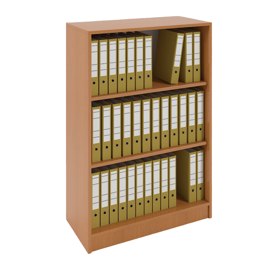 Etajera depozitare, 3 spatii, 800x380x1200, Culoare cires