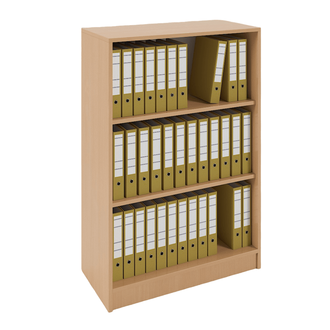 Etajera depozitare, 3 spatii, 800x380x1200, Culoare fag 