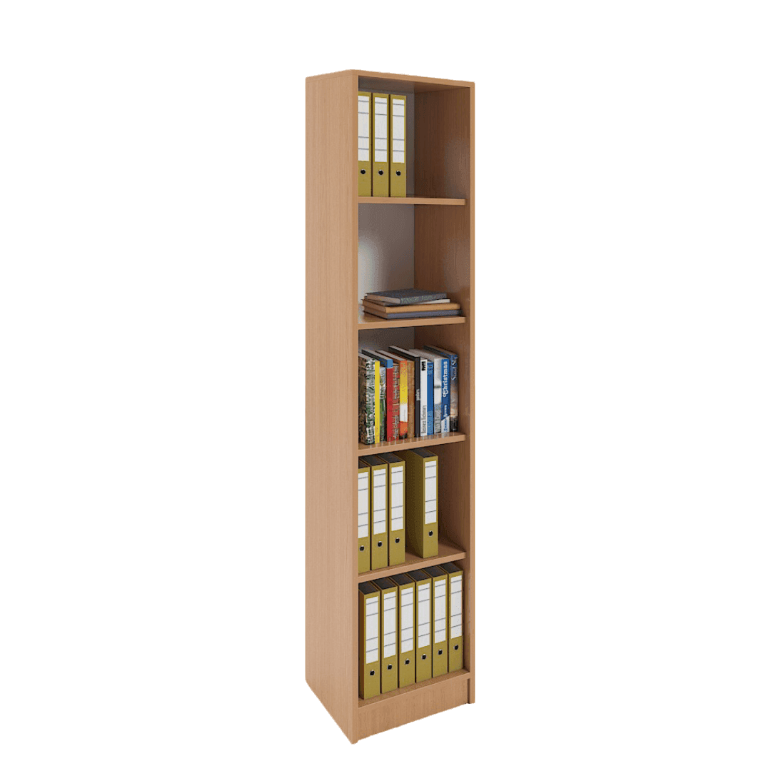Etajera Birou Ingusta, 5 Spatii Depozitare 400x380x1900, Culoare stejar