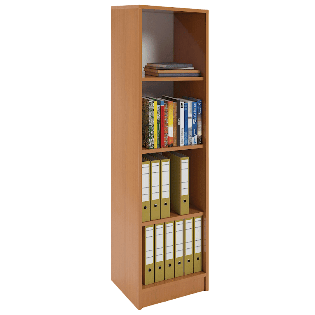 Etajera Birou Ingusta, 4 Spatii Depozitare 400x380x1550, Culoare cires