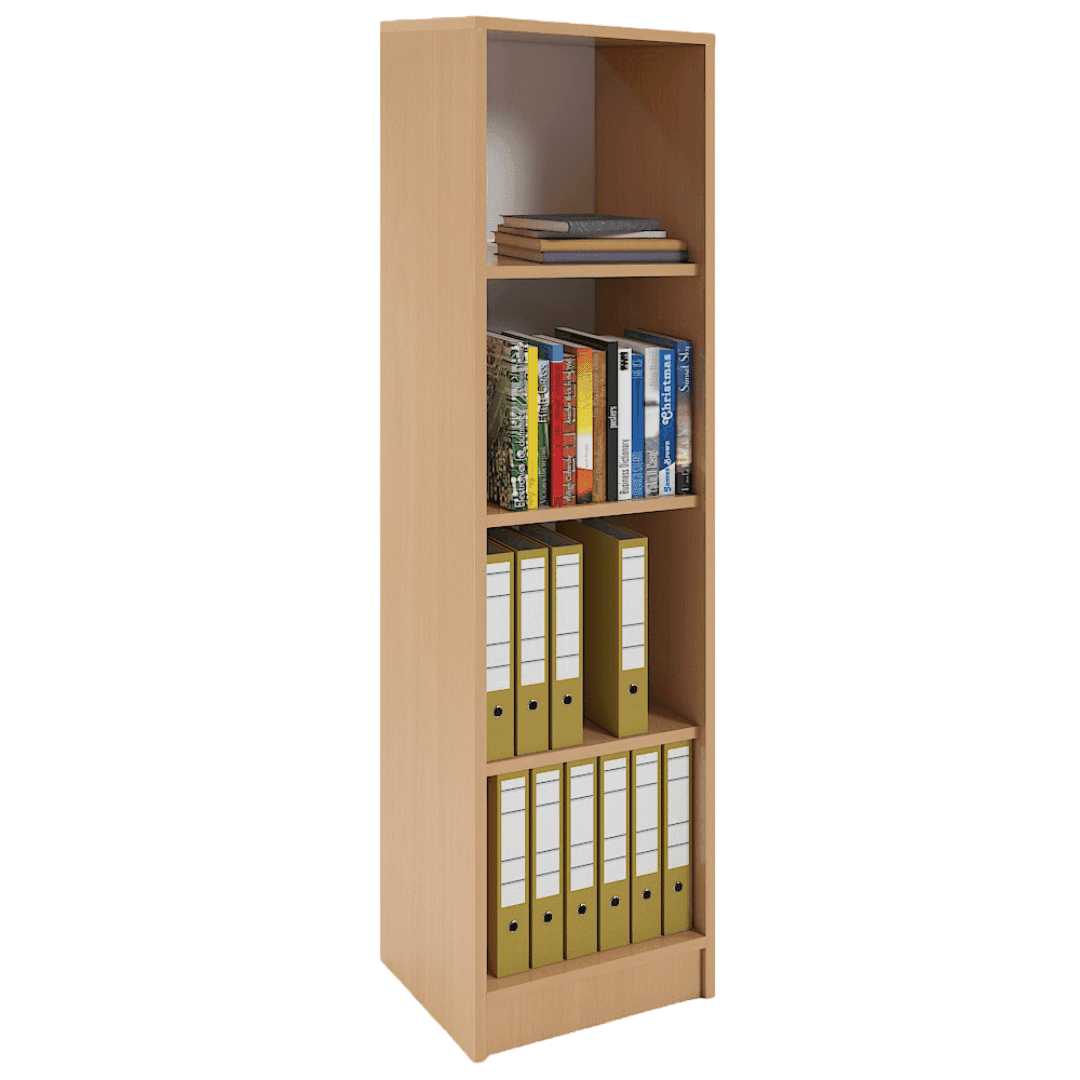 Etajera Birou Ingusta, 4 Spatii Depozitare 400x380x1550, Culoare fag 