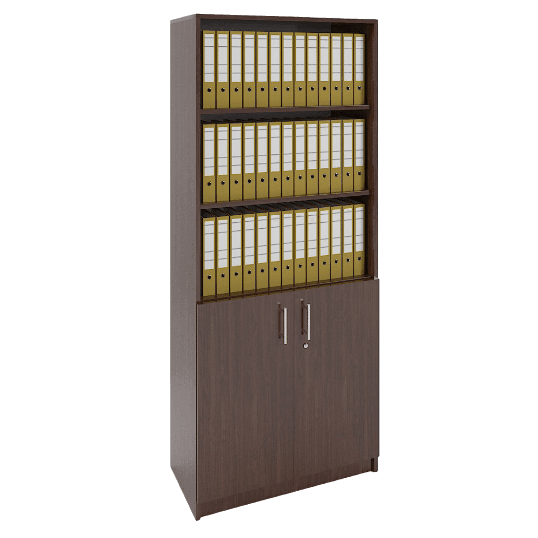 Dulap depozitare cu usa inferioara, 5 spatii, 800x400x1900, Culoare wenge