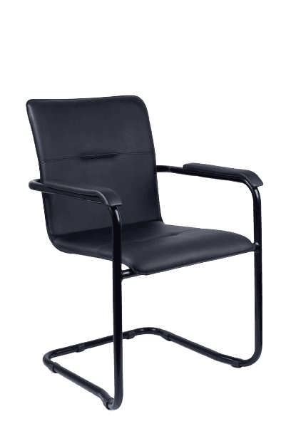 Scaun vizitator/conferinta Sally/S Crom Piele eco