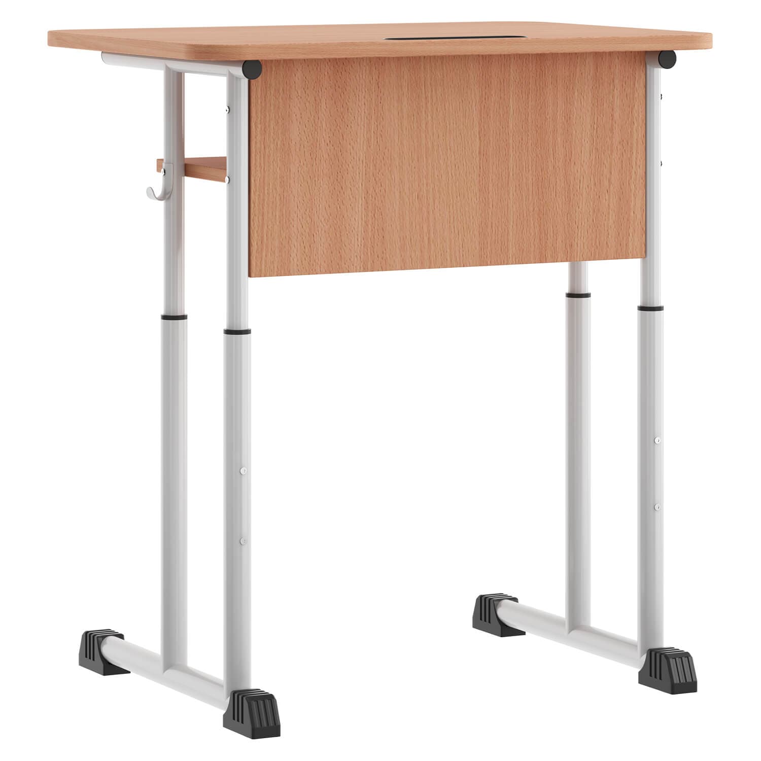 Banca scolara individuala reglabila 01, Teava rotunda, Gri - Image 2