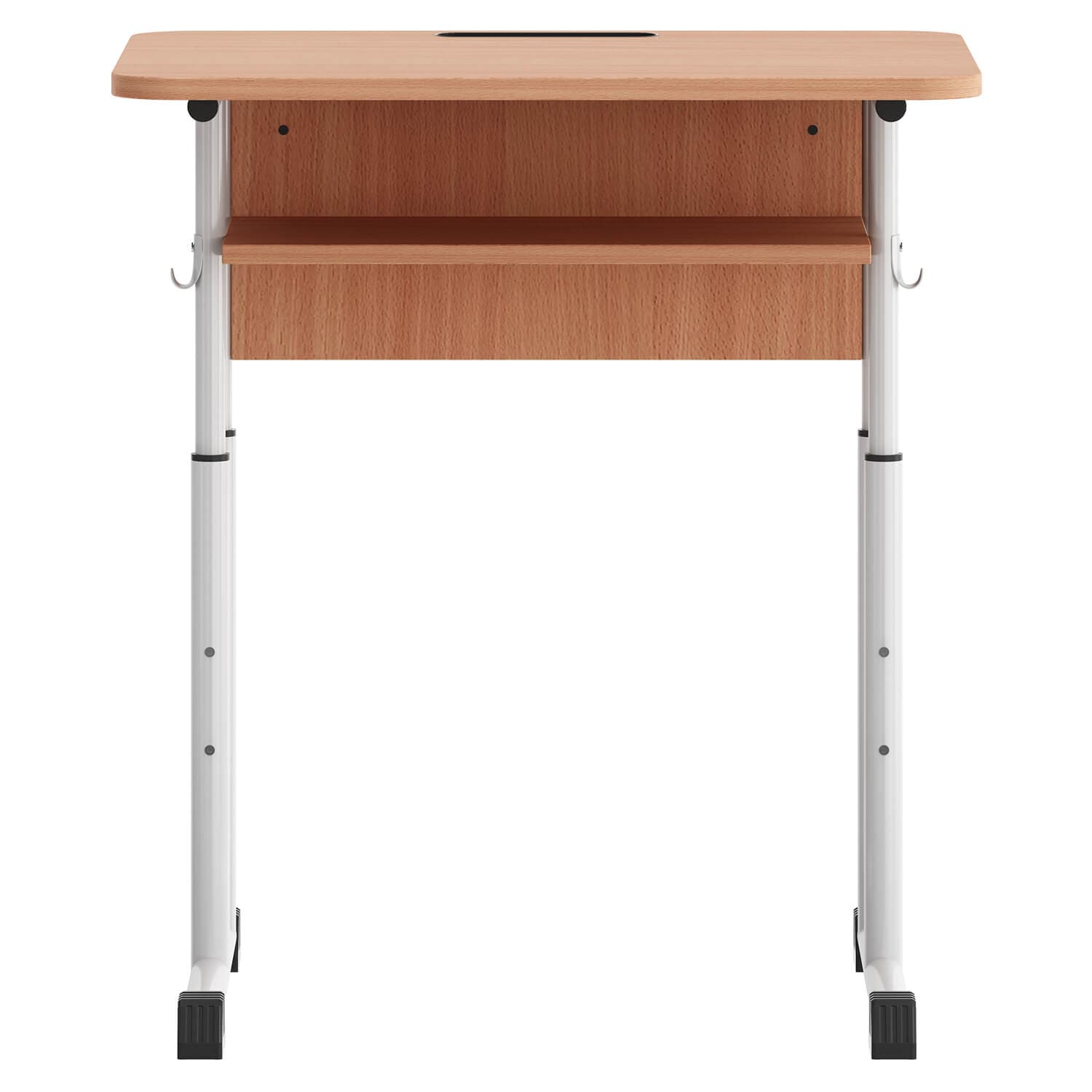Banca scolara individuala reglabila 01, Teava rotunda, Gri - Image 3