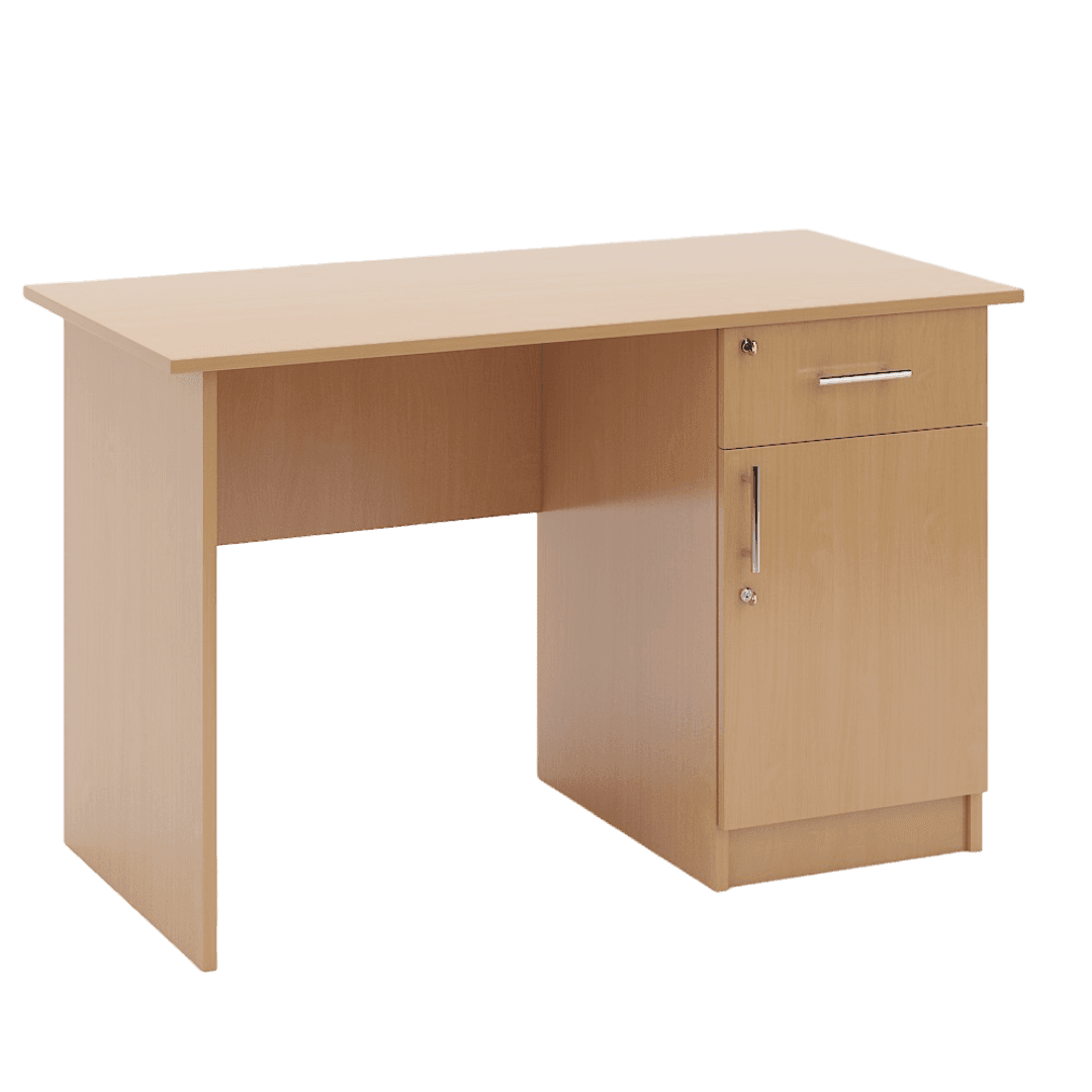 Catedra Profesor cu Corp Lateral Dreapta cu sertar si usa 1200x600x760, Culoare fag 