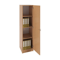 Dulap birou îngust 1 ușă 400x400x1600, Stejar - miniatura 2