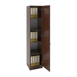 Dulap birou îngust 1 ușă 400x420x1900, Wenge - miniatura 2