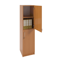 Dulap birou îngust 2 uși 400x400x1600, Cireș - miniatura 2