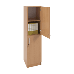 Dulap birou îngust 2 uși 400x400x1600, Stejar - miniatura 2