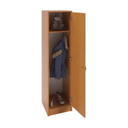 Dulap vestiar elevi 1 ușă 400x420x1600, Cireș - miniatura 2
