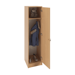 Dulap vestiar elevi 1 ușă 400x420x1600, Fag - miniatura 2