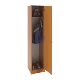 Dulap vestiar elevi 1 ușă 400x420x1900, Cireș - miniatura 2