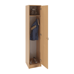 Dulap vestiar elevi 1 ușă 400x420x1900, Fag - miniatura 2