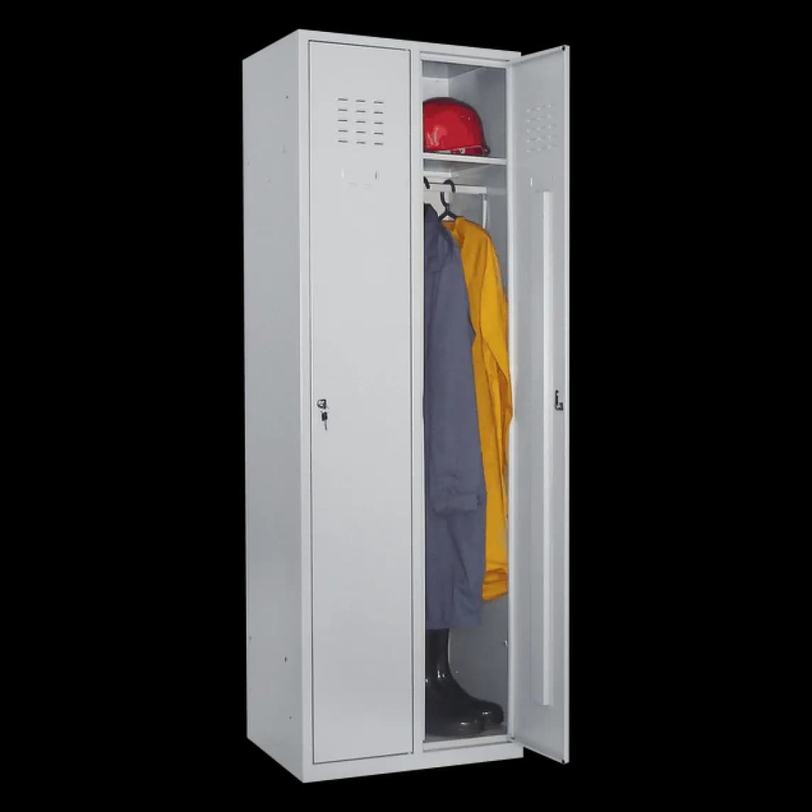 Dulap vestiar metalic 2 usi lungi 600x450x1800