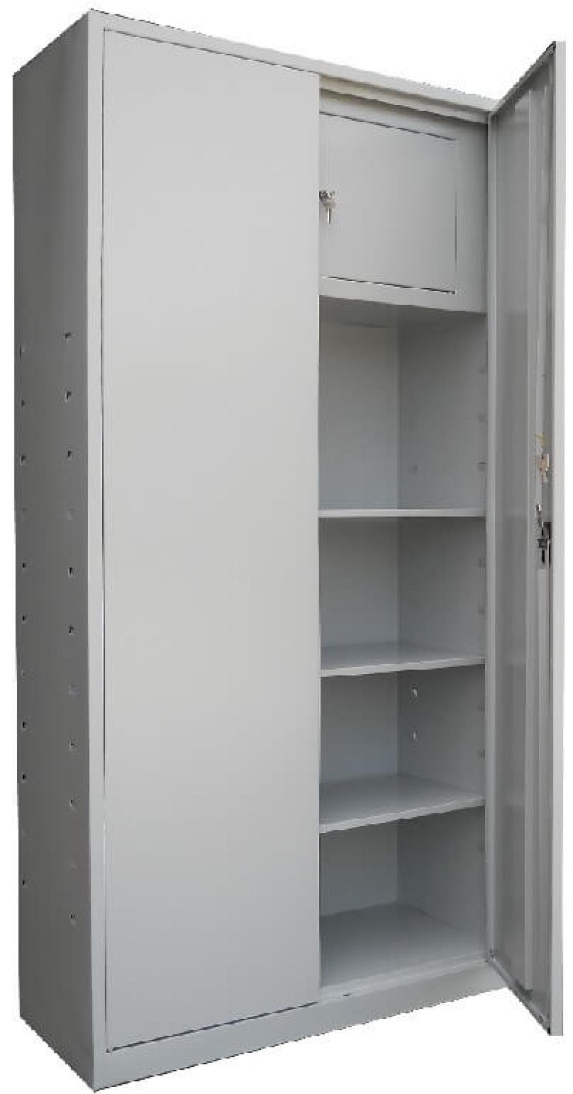 Dulap metalic tip fiset cu caseta și 3 polite 900x400x1800 - Image 2