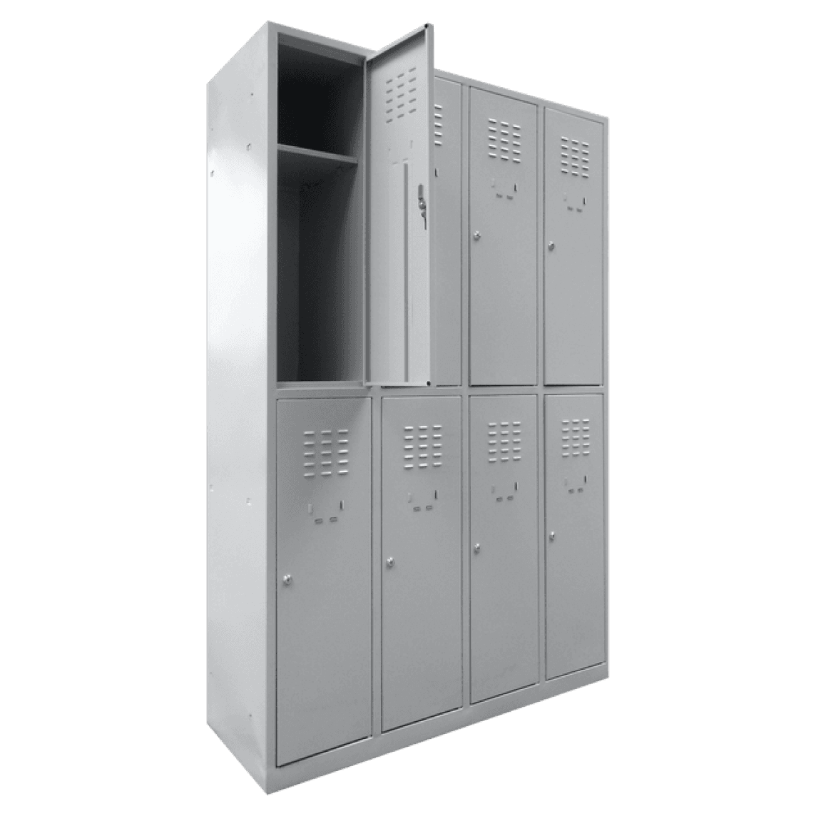 Dulap vestiar metalic 8 usi medii 1175x450x1800