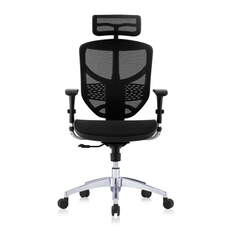 Scaun ergonomic Enjoy basic PDH, Mesh Negru, stea aluminiu - Image 2