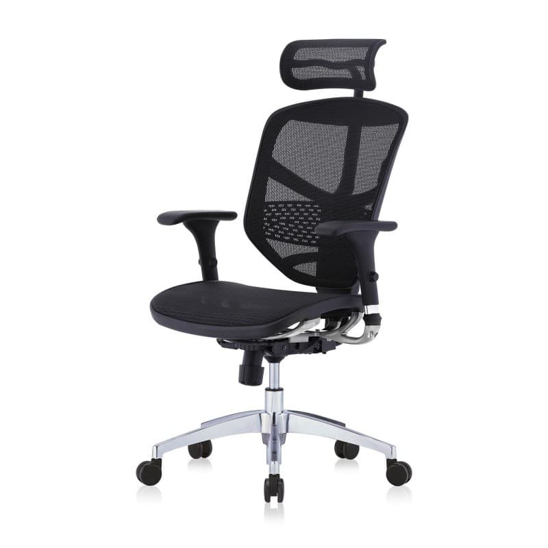 Scaun ergonomic Enjoy basic PDH, Mesh Negru, stea aluminiu - Image 3
