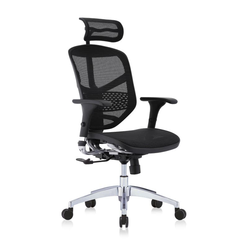 Scaun ergonomic Enjoy basic PDH, Mesh Negru, stea aluminiu