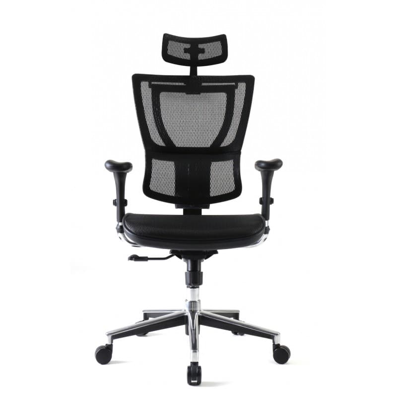 Scaun ergonomic Mirus PDH Basic, Mesh Negru, stea aluminiu - Image 2