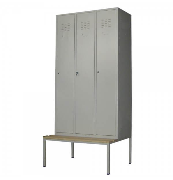 Dulap vestiar metalic 3 usi 890x450x1800 - Image 2