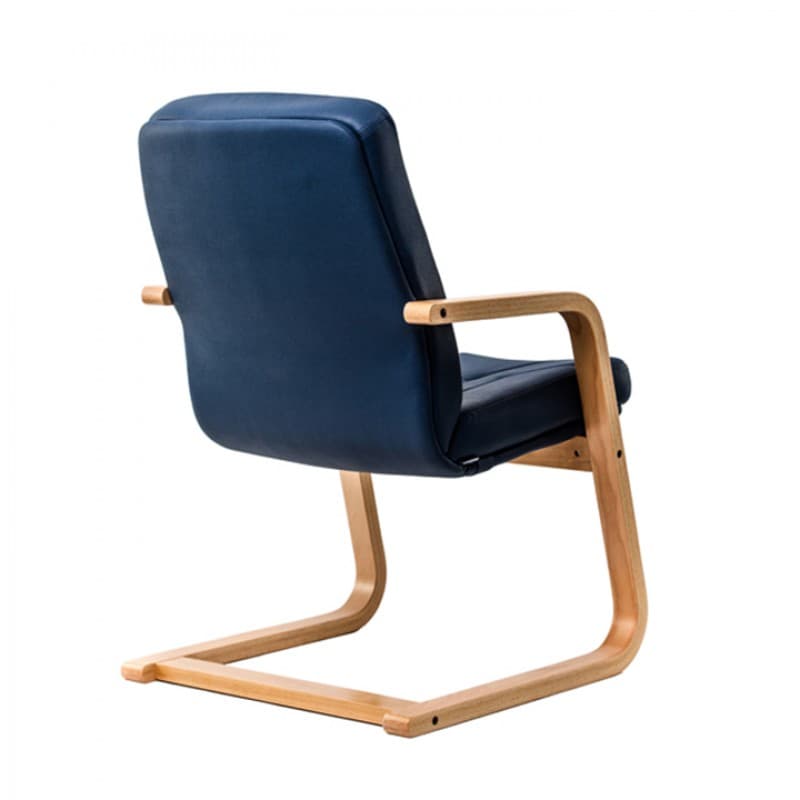 Scaun vizitator/conferinta 5950/S Albastru textil, lemn stratificat - imaginea 2