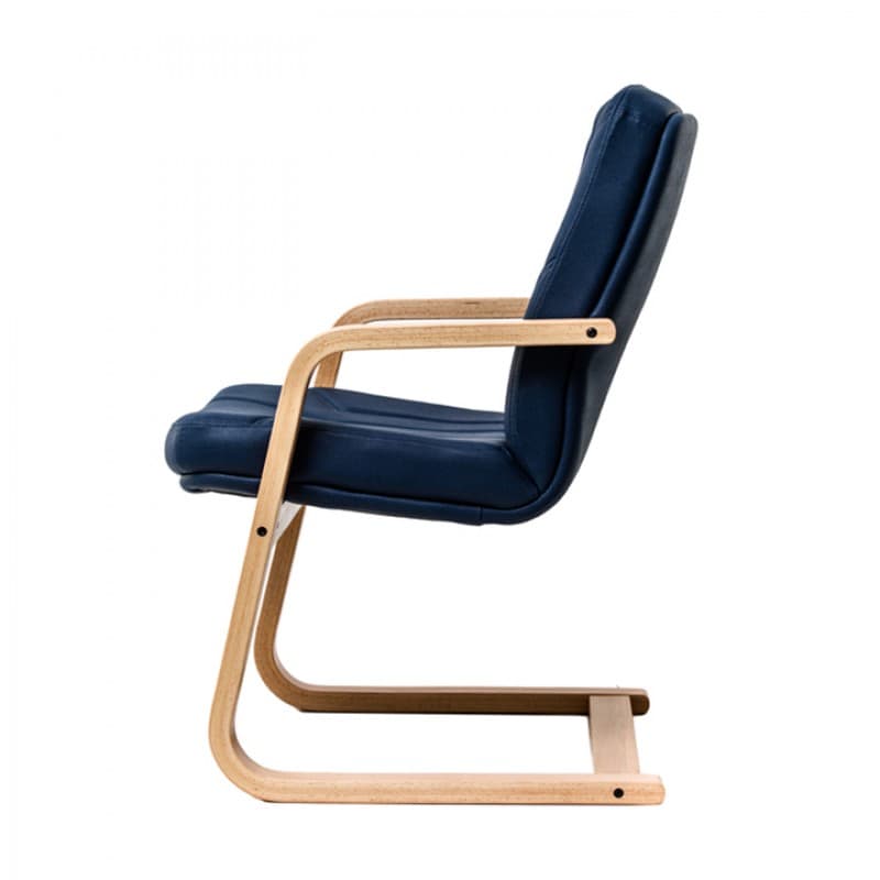 Scaun vizitator/conferinta 5950/S Albastru textil, lemn stratificat - imaginea 3