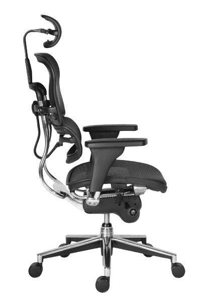 Scaun de birou ErgoHuman, mesh, Negru - imaginea 4