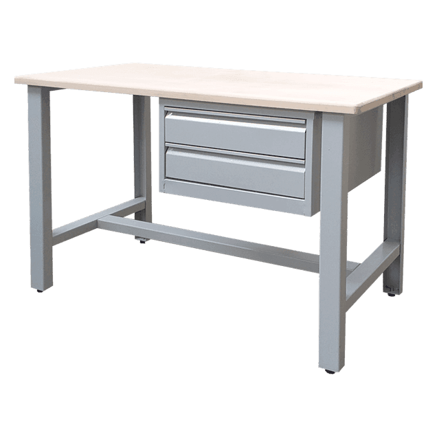 Banc de lucru atelier cu caseta si 2 sertare 1200x600x850