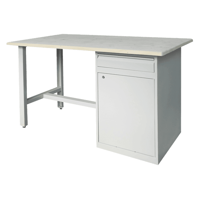 Banc de lucru atelier cu dulap o usa si sertar 1200x600x850