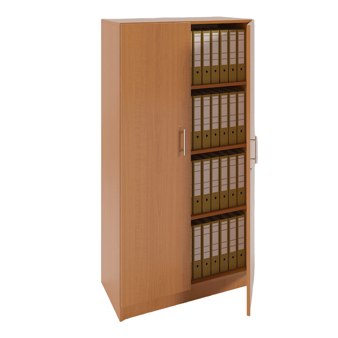 Dulap depozitare, 4 spatii, 800x400x1550, Culoare cires